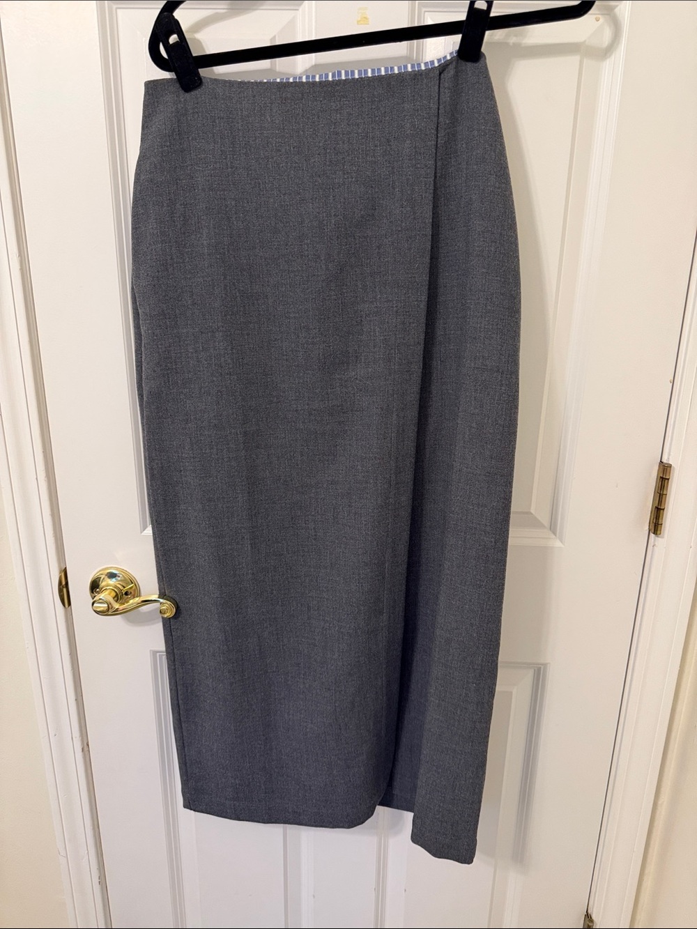 Maeve Charcoal Gray Midi Pencil Skirt 8 NWOT